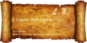 Linges Marianna névjegykártya